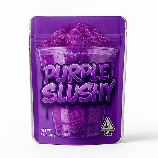 Purple Slushy 3.5 Mylar Bag