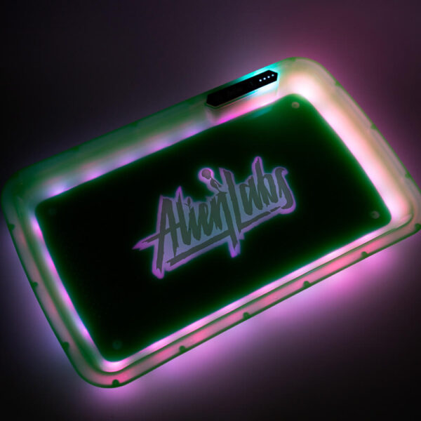 Alien Labs Green LED Glow Tray with Grinder - High Quality Mylar Bag - Image 10