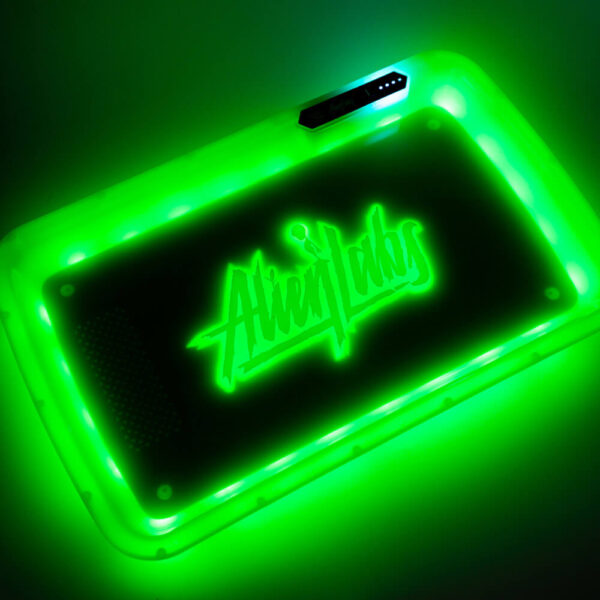 Alien Labs Green LED Glow Tray with Grinder - High Quality Mylar Bag - Image 8