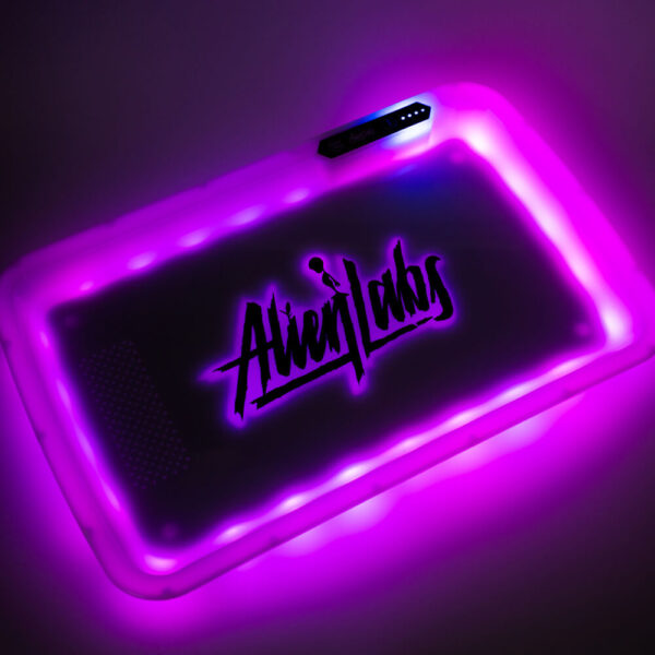 Alien Labs White LED Glow Tray with Grinder - High Quality Mylar Bag - Image 9