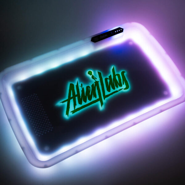 Alien Labs White LED Glow Tray with Grinder - High Quality Mylar Bag - Image 12