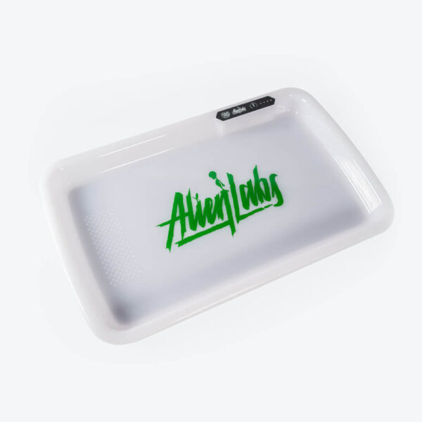 Alien Labs White LED Glow Tray with Grinder - High Quality Mylar Bag