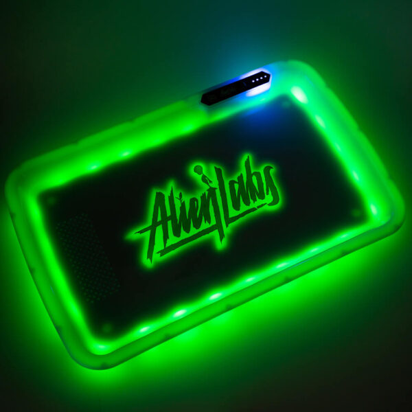 Alien Labs White LED Glow Tray with Grinder - High Quality Mylar Bag - Image 8