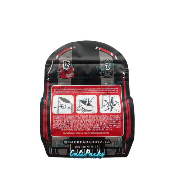 Backpack Boyz No.33 Red 3.5g Mylar Bag Die-Cut Child-Resistant Mylar Bags - Image 2