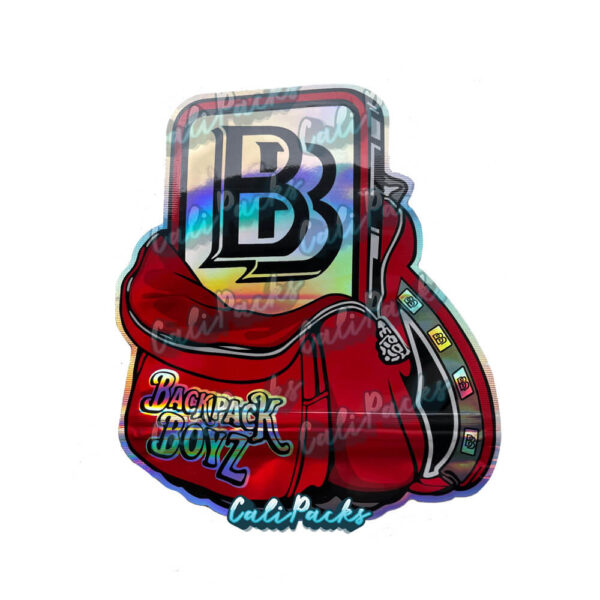 Backpack Boyz Holographic Backpack Die-cut 3.5g Mylar Bag Mylar Bag - Image 2