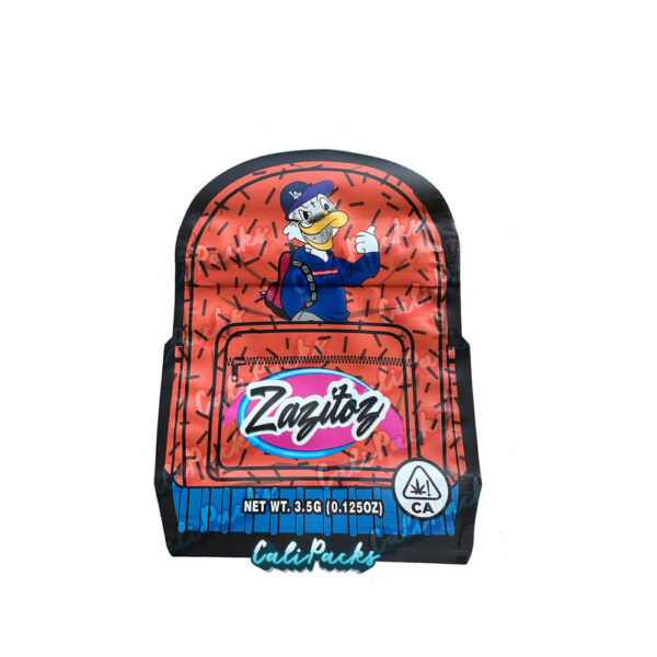 Backpack Boyz Zazitos 3.5g Mylar Bag Die-Cut Child-Resistant Mylar Bags