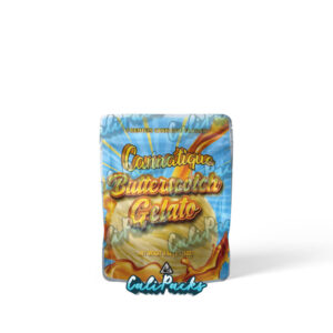 Cannatique Butterscotch Gelato 3.5g Mylar Bag Mylar Sticker Bag