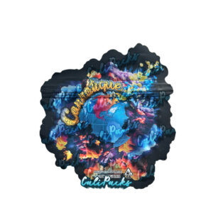 Cannatique Exploding Earth 3.5g Mylar Bag Die-Cut Mylar Bag