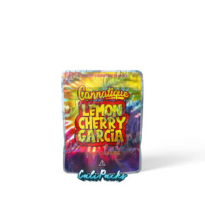 Cannatique Lemon Cherry Garcia 3.5g Mylar Bag Mylar Sticker Bag