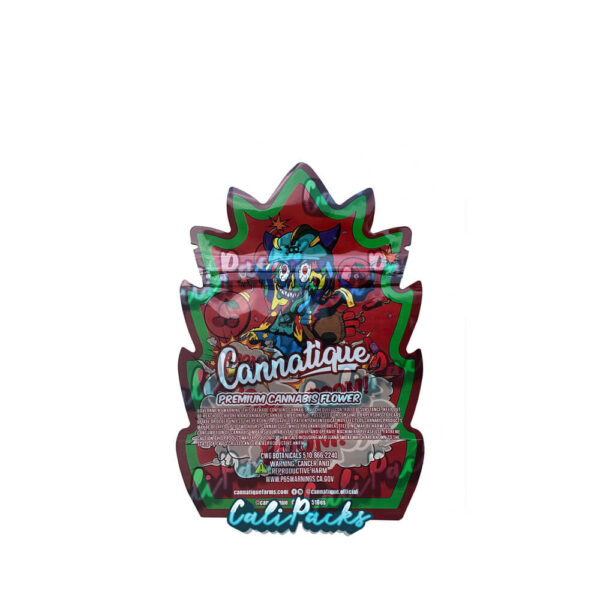 Cannatique Popping Candy Cherry 3.5g Mylar Bag Die-Cut Mylar Bag - Image 2