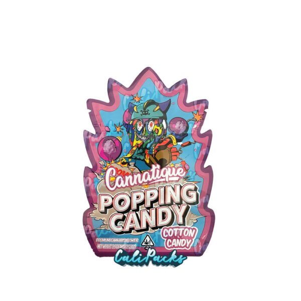 Cannatique Popping Candy Cotton Candy 3.5g Mylar Bag Die-Cut Mylar Bag