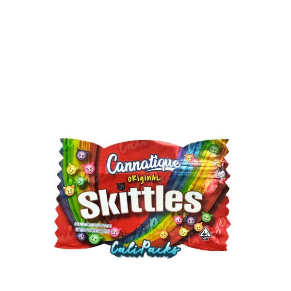 Cannatique Original Skittles 3.5g Mylar Bag Die-Cut Mylar Bag