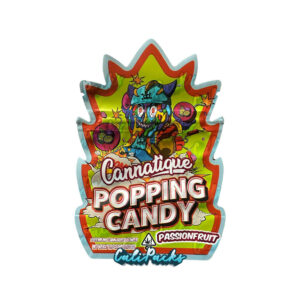 Cannatique Popping Candy Passionfruit 3.5g Mylar Bag Die-Cut Mylar Bag