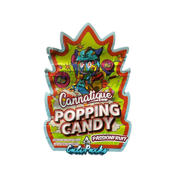 Cannatique Popping Candy Passionfruit 3.5g Mylar Bag Die-Cut Mylar Bag