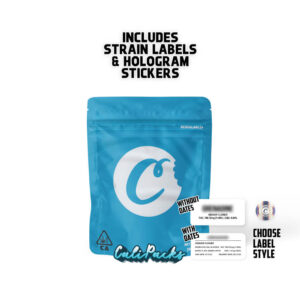 Cookies Blue C 3.5g Mylar Bag bag with Strain Labels and Holograms