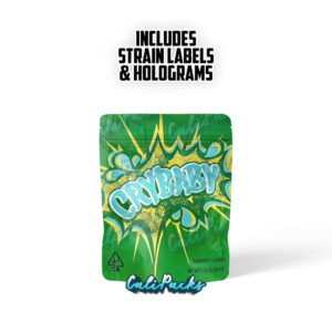 Cookies Crybaby 3.5g Mylar Bag bag with Hologram and Strain Labels