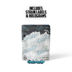 Cookies Flow White 3.5g Mylar Bag bag with Hologram and Strain Labels