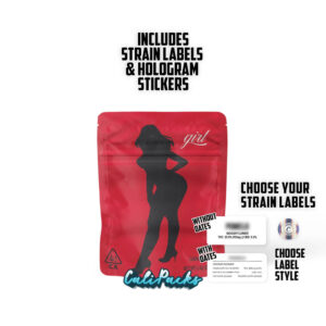 Cookies Girl 3.5g Mylar Bag bag with Hologram and Strain Labels