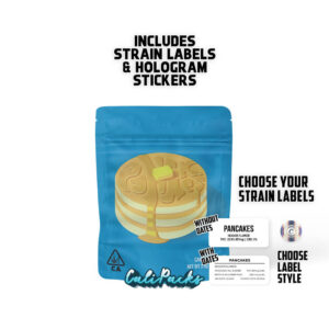 Cookies Pancakes 3.5g Mylar Bag bag with Hologram and Strain Labels