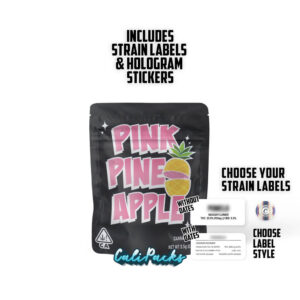 Cookies Pink Pineapple 3.5g Mylar Bag bag with Hologram and Strain Labels