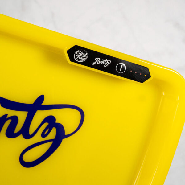 Runtz Yellow LED Glow Tray with Grinder - High Quality Mylar Bag - Image 3