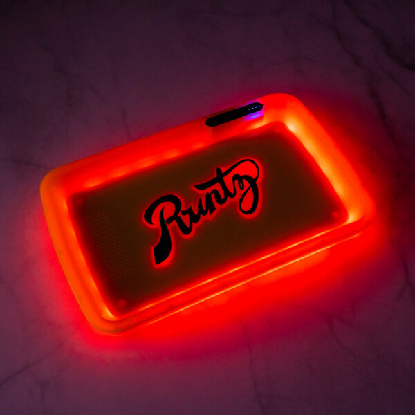 Runtz Yellow LED Glow Tray with Grinder - High Quality Mylar Bag - Image 13