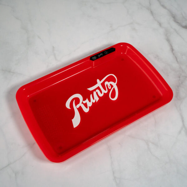 Runtz Red LED Glow Tray with Grinder - High Quality Mylar Bag