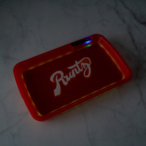 Runtz Red LED Glow Tray with Grinder - High Quality Mylar Bag - Image 10