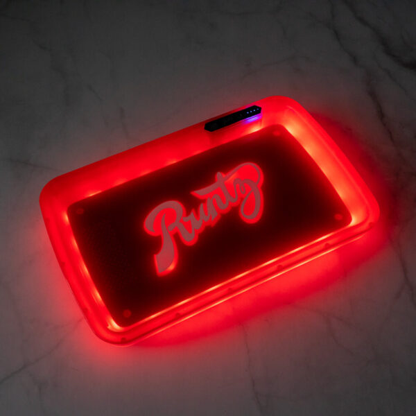 Runtz Red LED Glow Tray with Grinder - High Quality Mylar Bag - Image 11