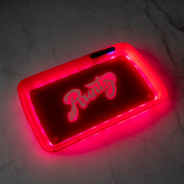 Runtz Red LED Glow Tray with Grinder - High Quality Mylar Bag - Image 12