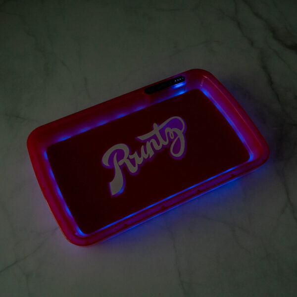 Runtz Red LED Glow Tray with Grinder - High Quality Mylar Bag - Image 13