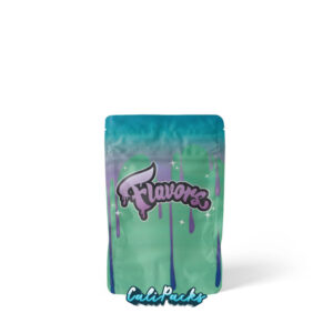 Flavours Dark Green/Purple Child-Resistant 3.5g Mylar Bag Mylar Bag