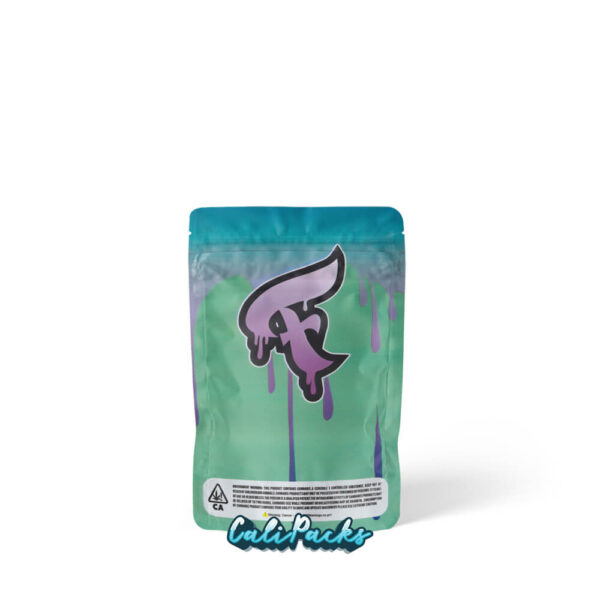 Flavours Dark Green/Purple Child-Resistant 3.5g Mylar Bag Mylar Bag - Image 2