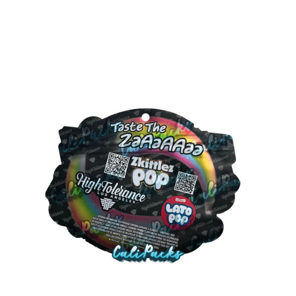 High Tolerance – Zkittlez Pop 3.5g Mylar Bag Die-Cut Mylar Bag - Image 2