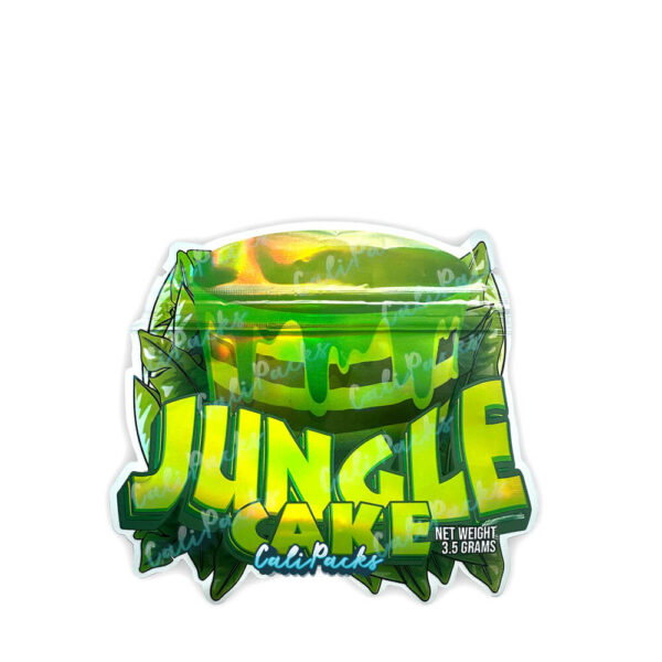 Jungle Cake Reflective 3.5g Mylar Bag Die-Cut Mylar Bags