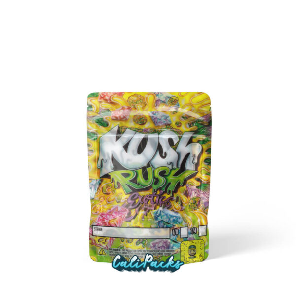 Kush Rush Exotics 3.5g Mylar Bag/7g Child-Resistant Mylar Bag