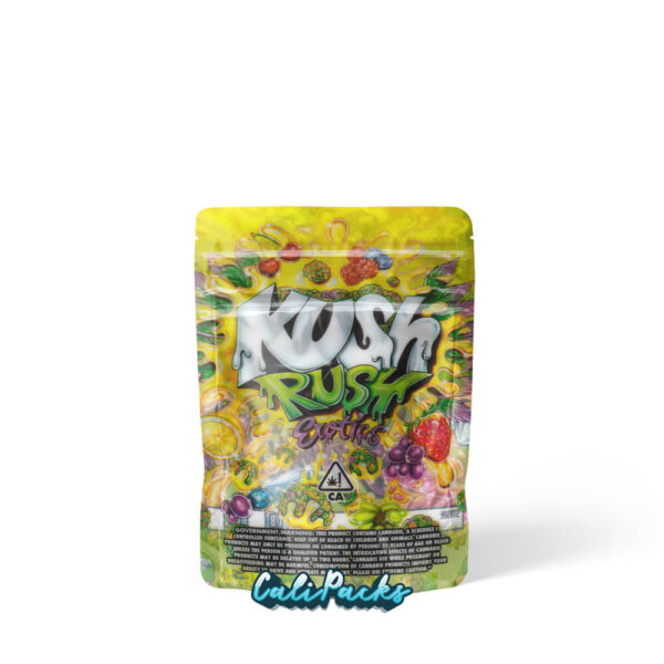 Kush Rush Exotics 3.5g Mylar Bag/7g Child-Resistant Mylar Bag - Image 2