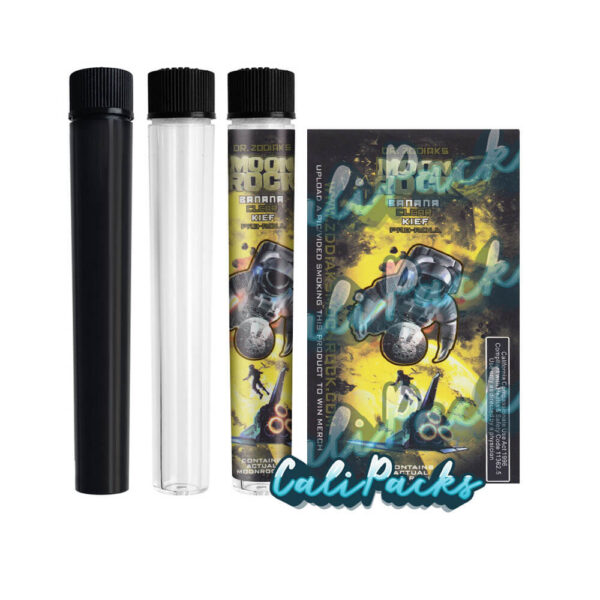 Moon Rock Kief Holographic Child-Resistant Pre Roll Tubes - High Quality Mylar Bag - Image 2