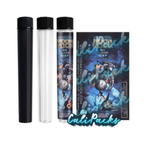 Moon Rock Kief Holographic Child-Resistant Pre Roll Tubes - High Quality Mylar Bag