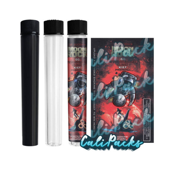 Moon Rock Kief Holographic Child-Resistant Pre Roll Tubes - High Quality Mylar Bag - Image 5