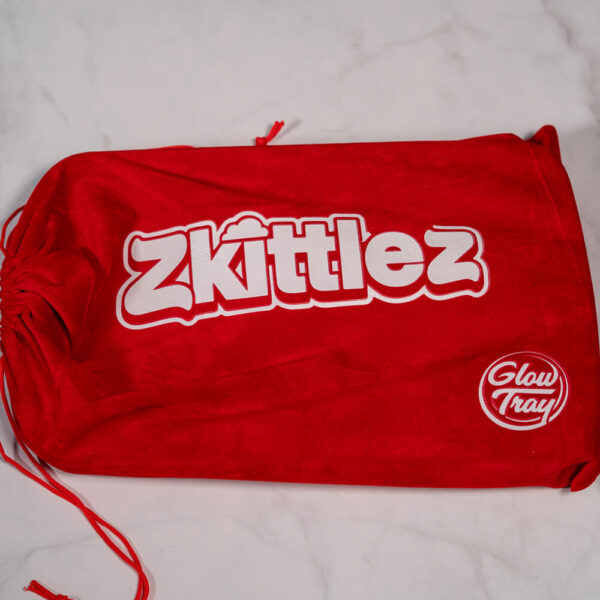 Zkittlez Red LED Glow Tray with Grinder - High Quality Mylar Bag - Image 6