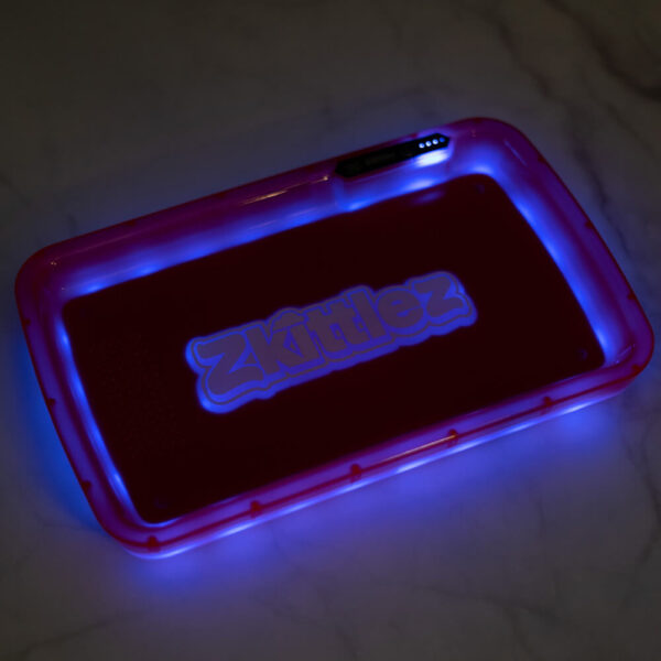 Zkittlez Red LED Glow Tray with Grinder - High Quality Mylar Bag - Image 8