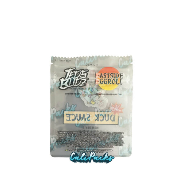 Teds Budz Heavy Duck Sauce Clear Die-cut 3.5g Mylar Bag Mylar Bag - Image 2