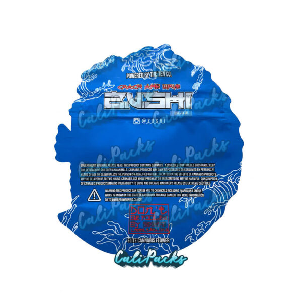 The Ten Co Blue Zushi v3 – 3.5g Mylar Bag Die-cut Mylar Bags - Image 2