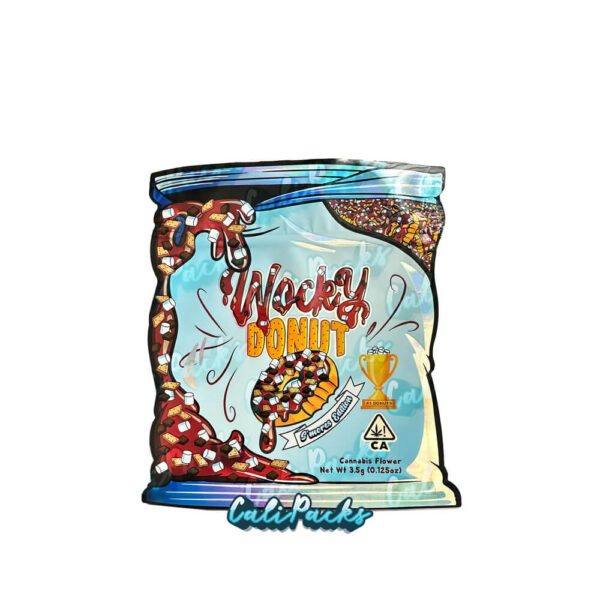 Pass The Zaza – Wocky Donut – 3.5g Mylar Bag Die-cut Mylar Bag