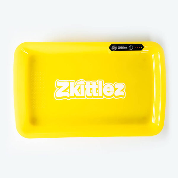 Zkittlez Yellow LED Glow Tray with Grinder - High Quality Mylar Bag - Image 2