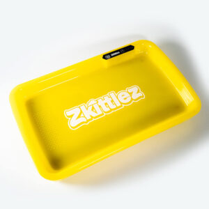 Zkittlez Yellow LED Glow Tray with Grinder - High Quality Mylar Bag